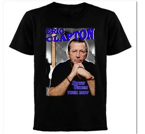 ERIC CLAPTON - Down Under Tour- 2007 - Two Sided Printed T-Shirt